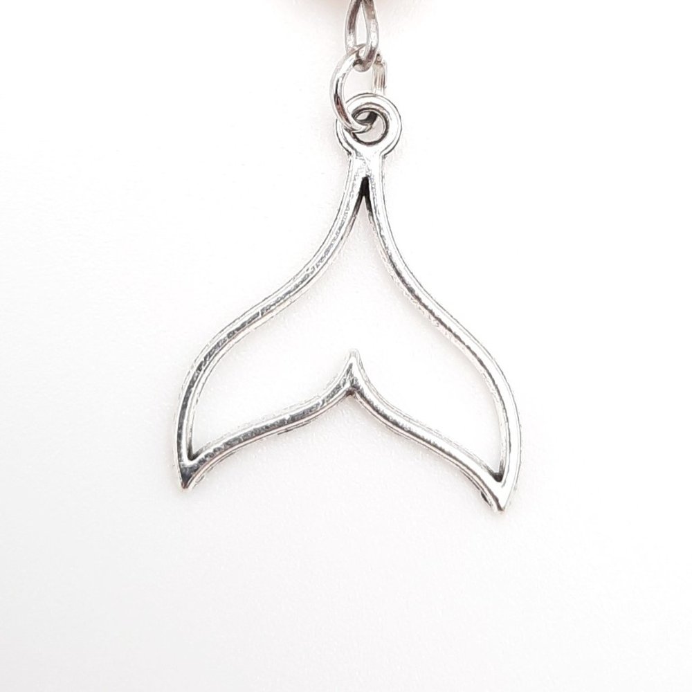 Mermaid Tail Turquoise Howlite Chakra Gemstone Keychain Handmade Accessory - Picture 2 of 8